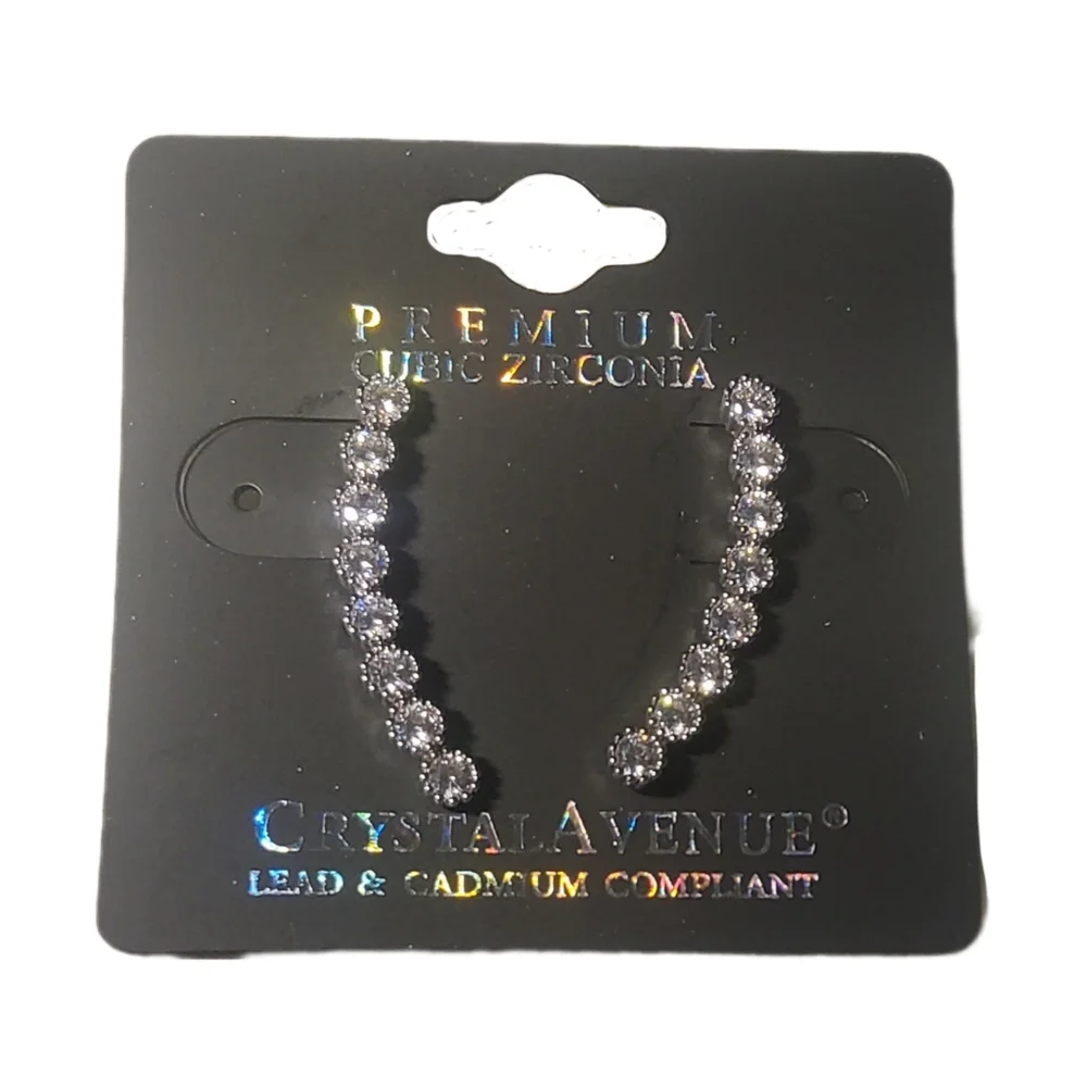 Women's Cubic Zirconia Climbing Earrings - Picture 12 of 16